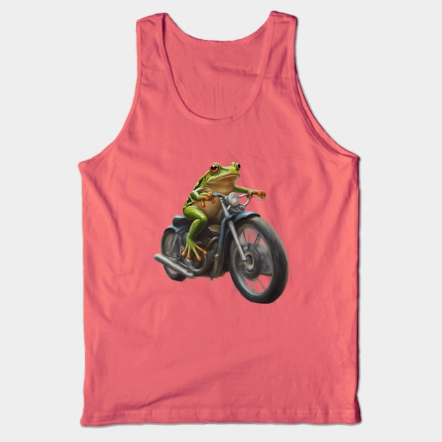 Frog on Bike Tank Top by CS77